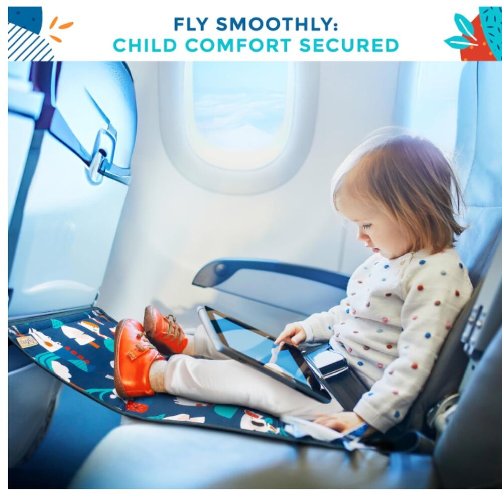 CozyFly Plane Seat for Toddlers Airplane Bed Seat Extender Travel Bed Hammock